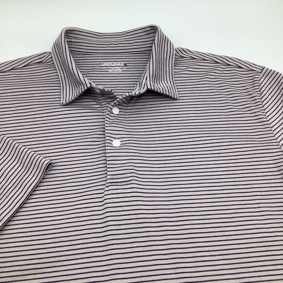 Untuckit Mens Short Sleeve Polo Striped Size XL - Picture 1 of 5